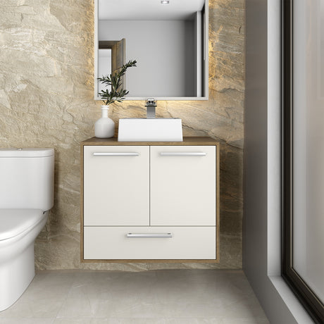 Mueble para Lavamanos Off White 70x77.2cm Sin Lavamanos y Con Dos Cajones - MUEBLES PARA LAVAMANOS | Bylmo