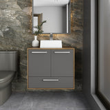 Mueble para Lavamanos Gris 70x77.2cm Sin Lavamanos y Con Dos Cajones - MUEBLES PARA LAVAMANOS | Bylmo