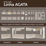 Mueble Auxiliar de Cocina Agata Blanco y Crema 60x225cm Con Patas y Mesón de Madera - BARRAS Y MUEBLES AUXILIARES | Bylmo