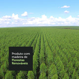 Mueble Auxiliar de Cocina Reims Blanco 70x210cm Con Patas y Mesón de Madera