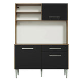 Cocina Life Marron y Negro 120x168cm con Mesón y sin Pozuelo - COCINAS | Bylmo