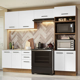 Cocina Integral Agata Marron y Blanco 270x225cm sin Mesón y sin Pozuelo - COCINAS | Bylmo