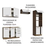 Cocina Integral Agata Marron y Blanco 270x225cm sin Mesón y sin Pozuelo - COCINAS | Bylmo