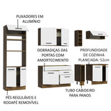 Cocina Integral Agata Marron y Blanco 290x225cm sin Mesón y sin Pozuelo - COCINAS | Bylmo