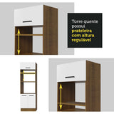 Cocina Integral Agata Marron y Blanco 350x225cm sin Mesón y sin Pozuelo - COCINAS | Bylmo