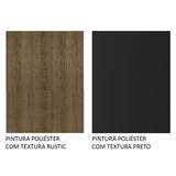 Cocina Integral Emilly Marron y Negro 137x186cm con Mesón y Pozuelo de Acero - COCINAS | Bylmo