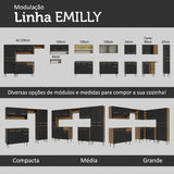 Cocina Integral Emilly Marron y Negro 137x186cm con Mesón y Pozuelo de Acero - COCINAS | Bylmo