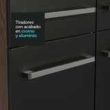 Cocina Integral Emilly 169x186 Marron y Negro Resistente - COCINAS | Bylmo