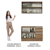 Cocina Integral Glamy Marron 120x225cm sin Mesón y sin Pozuelo - COCINAS | Bylmo