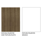 Cocina Integral Glamy Marron y Blanco 120x225cm con Mesón y sin Pozuelo - COCINAS | Bylmo