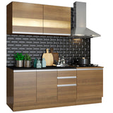 Cocina Integral Milão Marron 180x225cm sin Mesón y sin Pozuelo - COCINAS | Bylmo