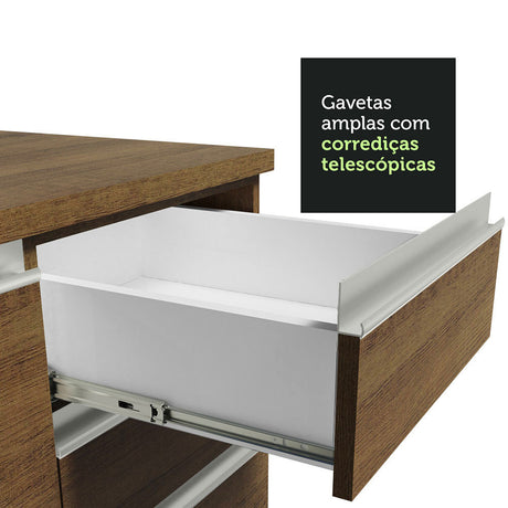Cocina Integral Glamy Compacta 180x225x52 Marrón con Pintura Poliéster. - COCINAS | Bylmo