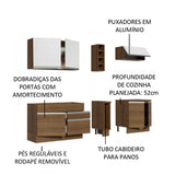Cocina Integral Parma Marron 220x225cm con Mesón y sin Pozuelo - COCINAS | Bylmo