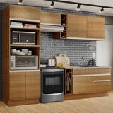 Cocina Integral Jade Marron 270x225cm con Mesón y sin Pozuelo - COCINAS | Bylmo