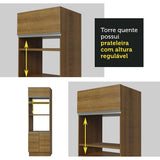Cocina Integral Vicenza Marron 290x225cm con Mesón sin Pozuelo y con Dos Cajones - COCINAS | Bylmo
