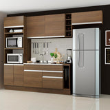 Cocina Integral Safira Glamy Marron 290x225cm sin Mesón y sin Pozuelo - COCINAS | Bylmo