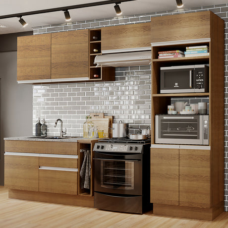 Cocina Integral Cristal Marron 290x225cm sin Mesón y sin Pozuelo - COCINAS | Bylmo