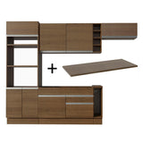 Cocina Integral Safira Glamy Marron 290x225cm con Mesón y sin Pozuelo - COCINAS | Bylmo