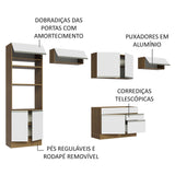 Cocina Integral Glamy Marron y Blanco 350x225cm con Mesón y sin Pozuelo - COCINAS | Bylmo