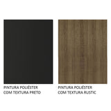 Cocina Integral Reims Negro y Marron 190x210cm con Mesón y sin Pozuelo - COCINAS | Bylmo