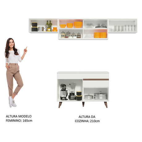 Cocina Integral Reims 260 Blanco Moderna. - COCINAS | Bylmo
