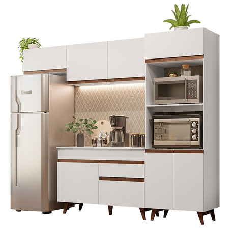 Cocina Integral Reims Blanco 260x210cm Moderna y Funcional - COCINAS | Bylmo