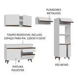 Cocina Integral Reims Blanco 260x210 cm Moderna Amplia y Resistente - COCINAS | Bylmo