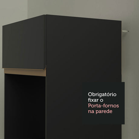 Cocina Integral Reims Negro 330x210cm con Mesón y sin Pozuelo - COCINAS | Bylmo