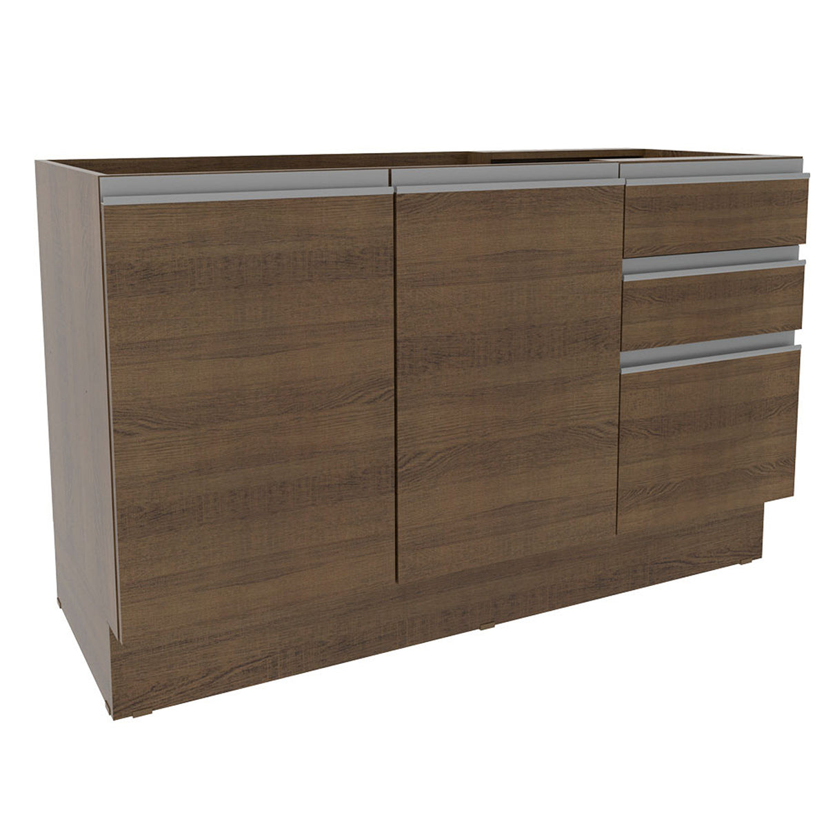 Mueble Inferior de Cocina Glamy Marron 120x81cm sin Mesón - MUEBLES INFERIORES DE COCINA | Bylmo