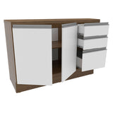 Mueble Inferior de Cocina Glamy Blanco 120x84cm con Mesón de Madera - MUEBLES INFERIORES DE COCINA | Bylmo