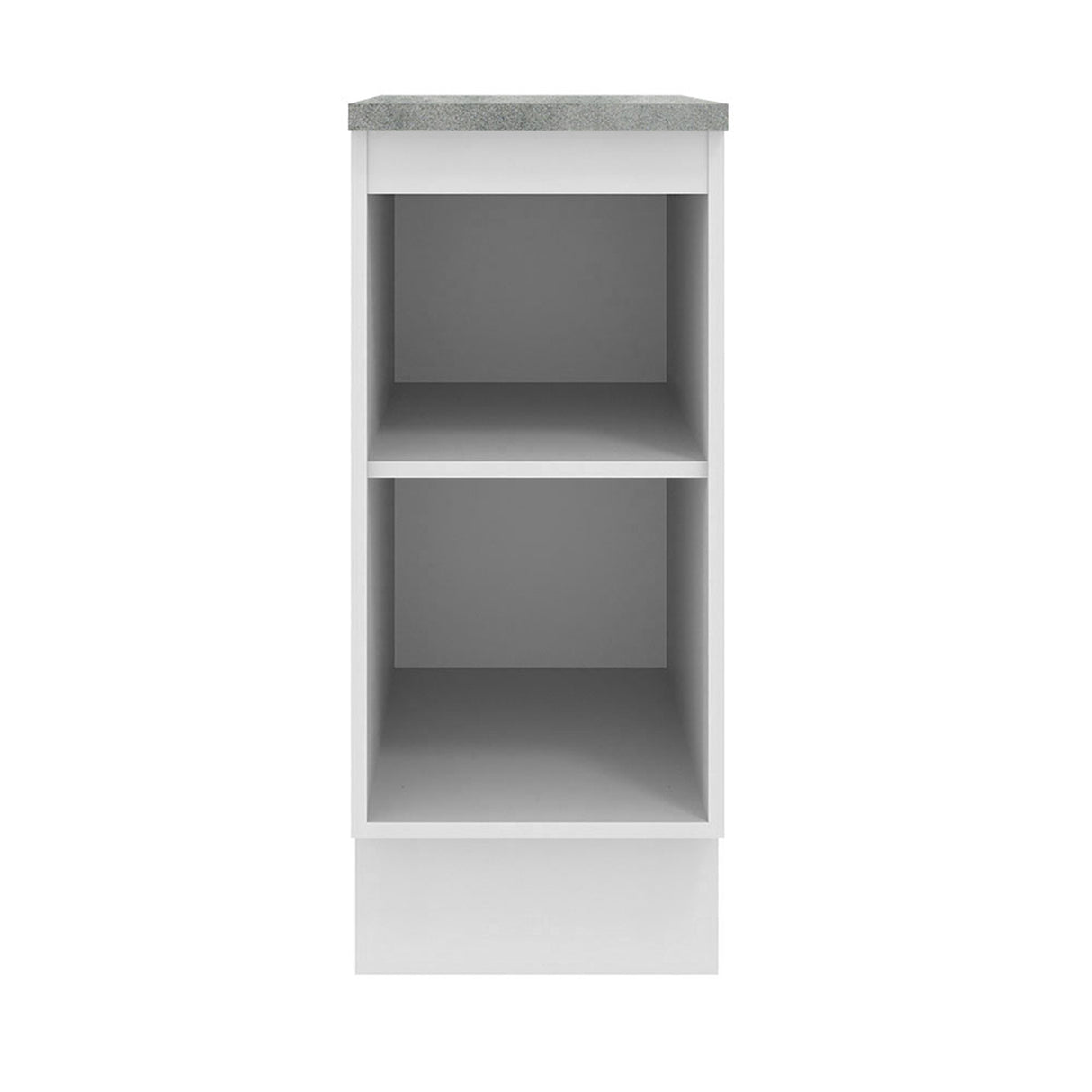 Mueble Inferior de Cocina Agata Blanco y Crema 35x84cm con Mesón de Madera - MUEBLES INFERIORES DE COCINA | Bylmo