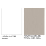 Mueble Inferior de Cocina Agata Blanco y Crema 35x84cm con Mesón de Madera - MUEBLES INFERIORES DE COCINA | Bylmo