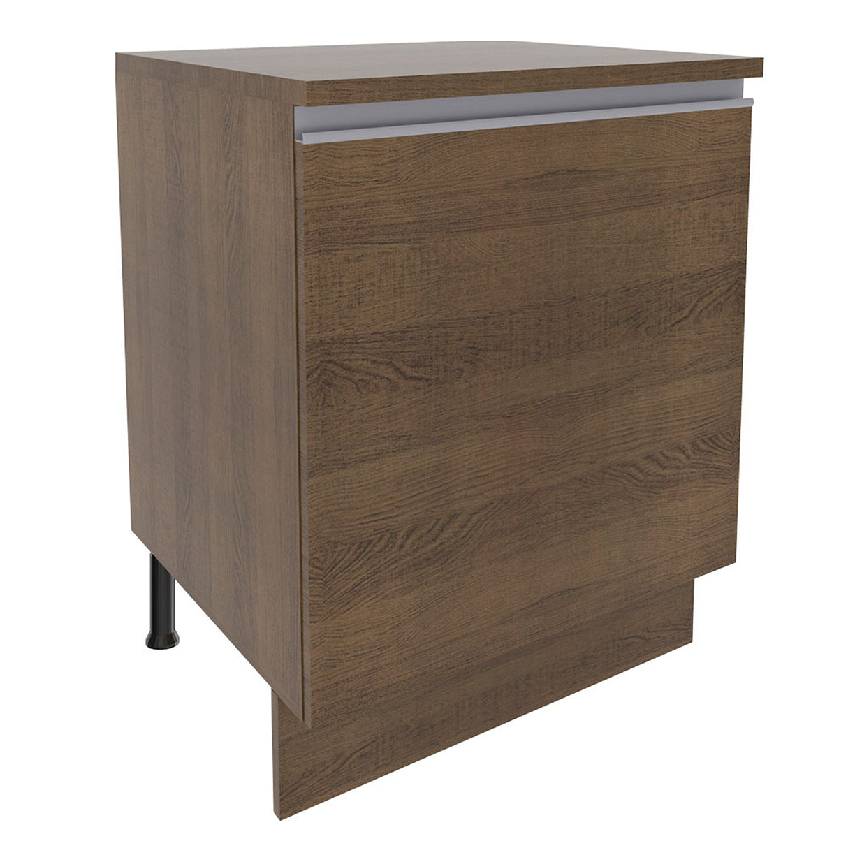 Mueble Inferior de Cocina Glamy Marron 60x84cm con Mesón de Madera - MUEBLES INFERIORES DE COCINA | Bylmo