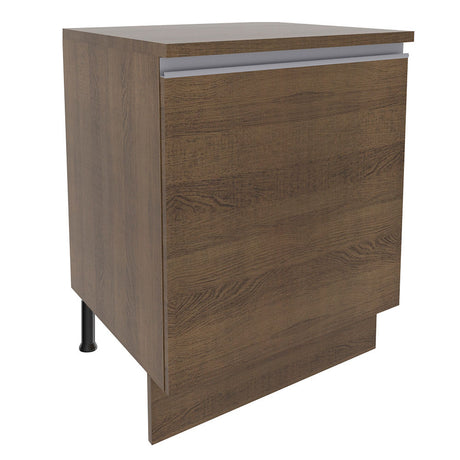 Mueble Inferior de Cocina Glamy Marron 60x84cm con Mesón de Madera - MUEBLES INFERIORES DE COCINA | Bylmo
