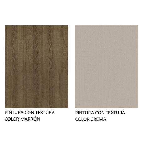 Mueble Inferior de Cocina Agata Marron y Crema 60x84cm con Mesón de Madera y Tres Cajones - MUEBLES INFERIORES DE COCINA | Bylmo