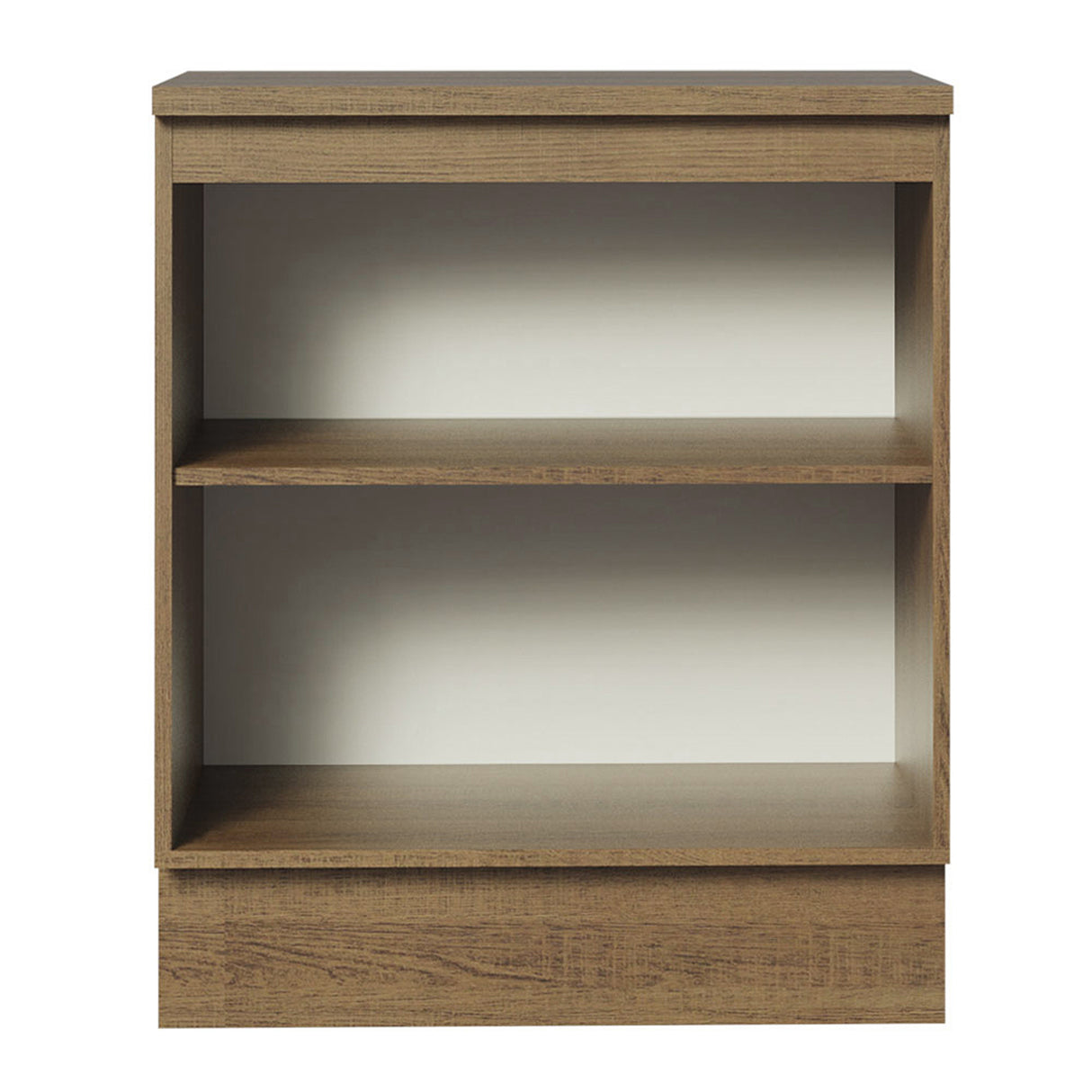Mueble Inferior de Cocina Agata Marron y Crema 70x84cm con Mesón de Madera y Dos Puertas - MUEBLES INFERIORES DE COCINA | Bylmo