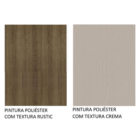 Mueble Inferior de Cocina Agata Marron y Crema 70x84cm con Mesón de Madera y Dos Puertas - MUEBLES INFERIORES DE COCINA | Bylmo
