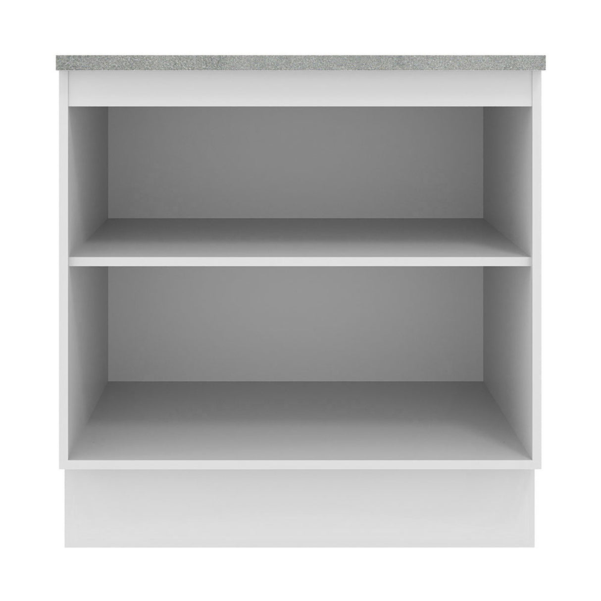 Mueble Inferior de Cocina Agata Blanco y Crema 80x84cm con Mesón de Madera y Dos Puertas - MUEBLES INFERIORES DE COCINA | Bylmo