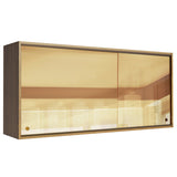 Mueble Superior de Cocina Emily Marron 105x49cm con Puertas Traslúcidas - MUEBLES SUPERIORES DE COCINA | Bylmo