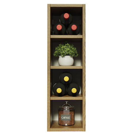 Mueble Superior de Cocina Marron 20x66cm con Tres Entrepaños - MUEBLES SUPERIORES DE COCINA | Bylmo