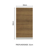 Mueble Superior de Cocina Glamy Marron 35x66cm con Un Entrepaño - MUEBLES SUPERIORES DE COCINA | Bylmo