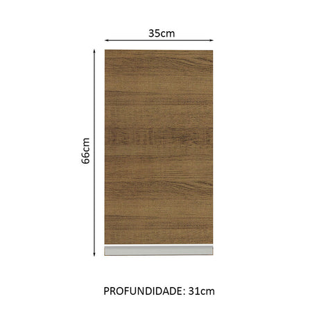 Mueble Superior de Cocina Glamy Marron 35x66cm con Un Entrepaño - MUEBLES SUPERIORES DE COCINA | Bylmo