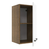 Mueble Superior de Cocina Agata Marron y Blanco 35x66cm con Un Entrepaño - MUEBLES SUPERIORES DE COCINA | Bylmo