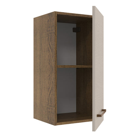 Mueble Superior de Cocina Agata Marron y Crema 35x66cm con Un Entrepaño - MUEBLES SUPERIORES DE COCINA | Bylmo