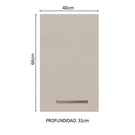 Mueble Superior de Cocina Agata Blanco y Crema 40x66cm con Un Entrepaño - MUEBLES SUPERIORES DE COCINA | Bylmo