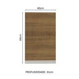 Mueble Superior de Cocina Agata Marron 40x66cm con Un Entrepaño - MUEBLES SUPERIORES DE COCINA | Bylmo