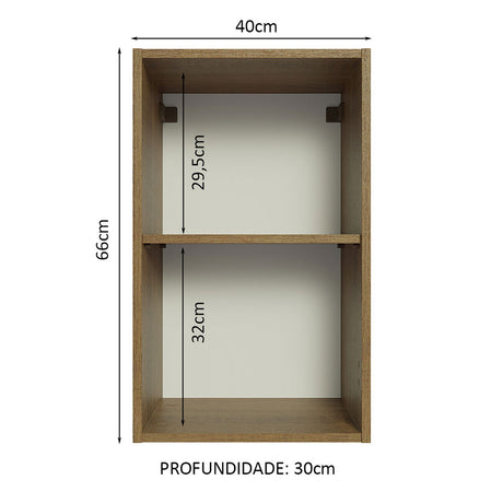 Mueble Superior de Cocina Glamy Lux Marron 40x66cm con Un Entrepaño - MUEBLES SUPERIORES DE COCINA | Bylmo