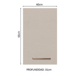 Mueble Superior de Cocina Agata Marron y Crema 40x66cm con Un Entrepaño - MUEBLES SUPERIORES DE COCINA | Bylmo