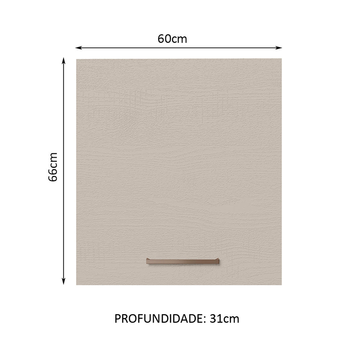 Mueble Superior de Cocina Agata Blanco y Crema 60x66cm con Un Entrepaño - MUEBLES SUPERIORES DE COCINA | Bylmo