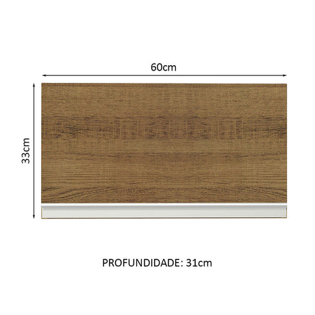 Mueble Superior de Cocina Glamy Marron 60x33cm Sin Entrepaños - MUEBLES SUPERIORES DE COCINA | Bylmo